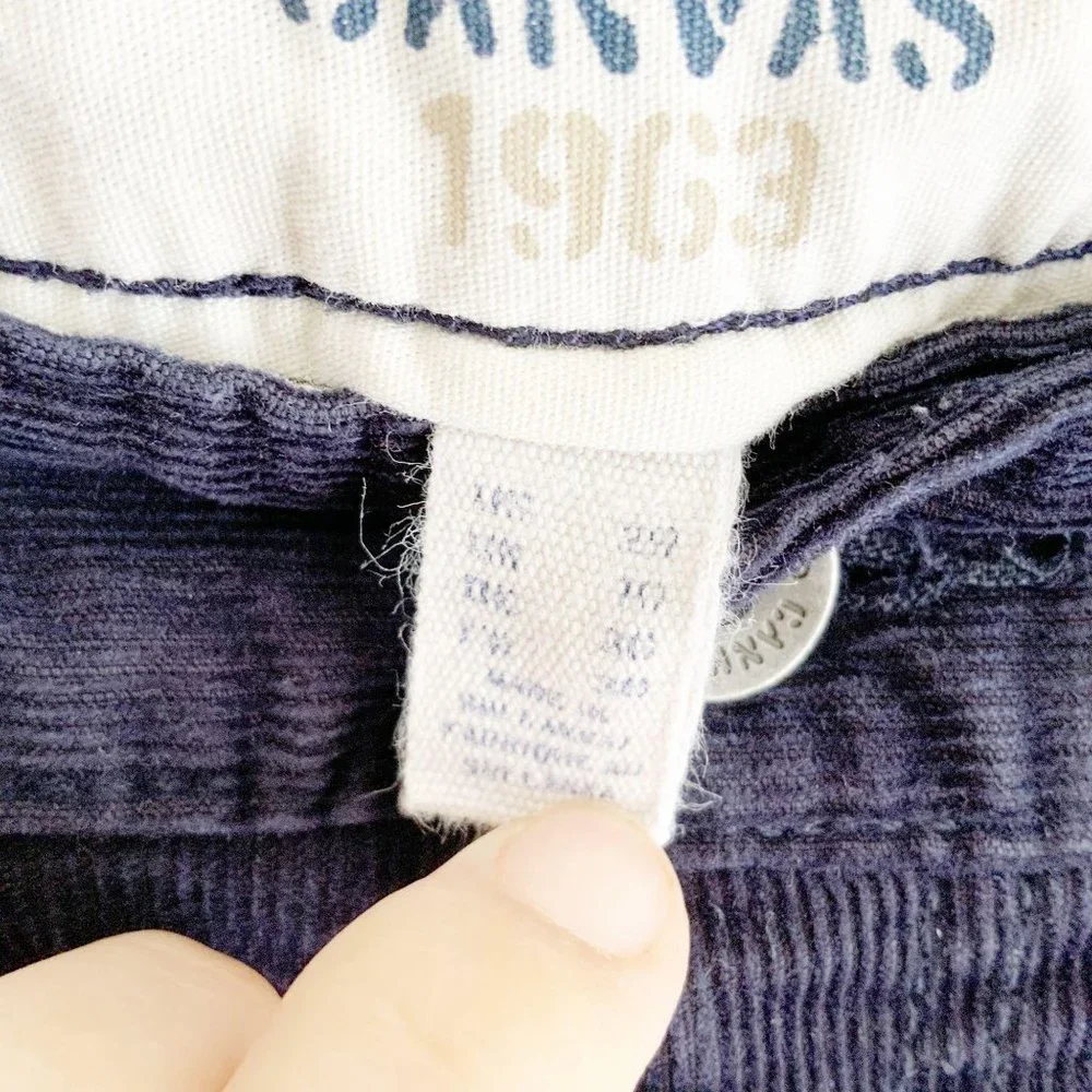 Lands' End Canvas 1963 Low Rise Slim Leg Navy Corduroy Pants - Picture 7 of 16